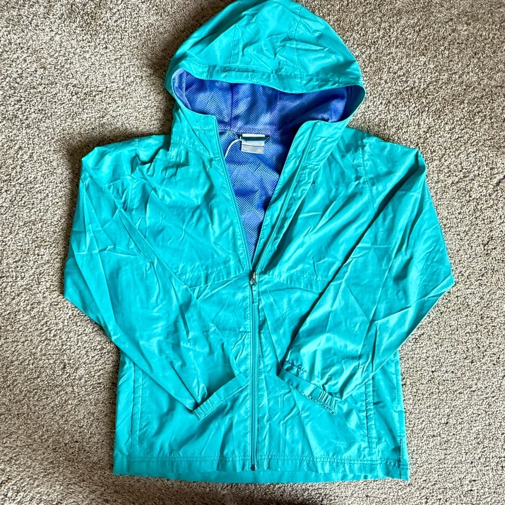 Columbia Girls Teal Windbreaker Jacket